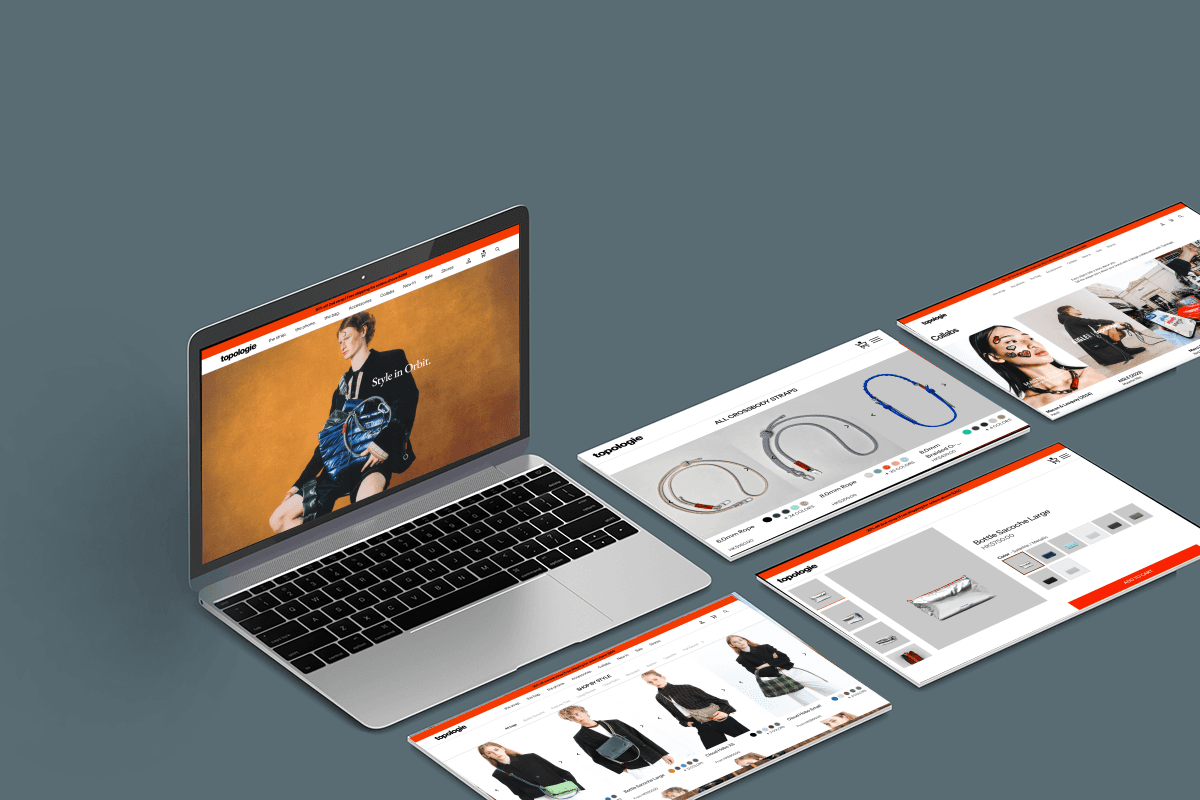Topologie Shopify Plus case composite showing the Shop by Style storefront