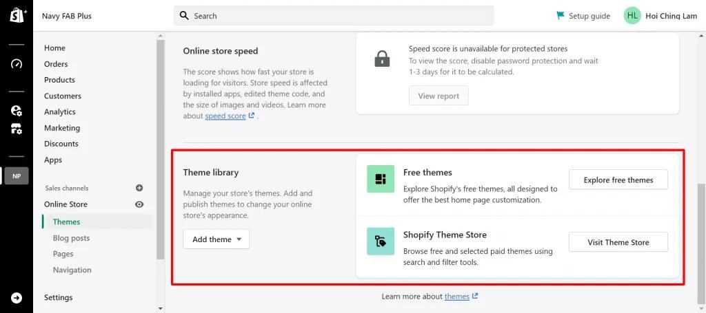 舊版 Shopify 佈景主題庫